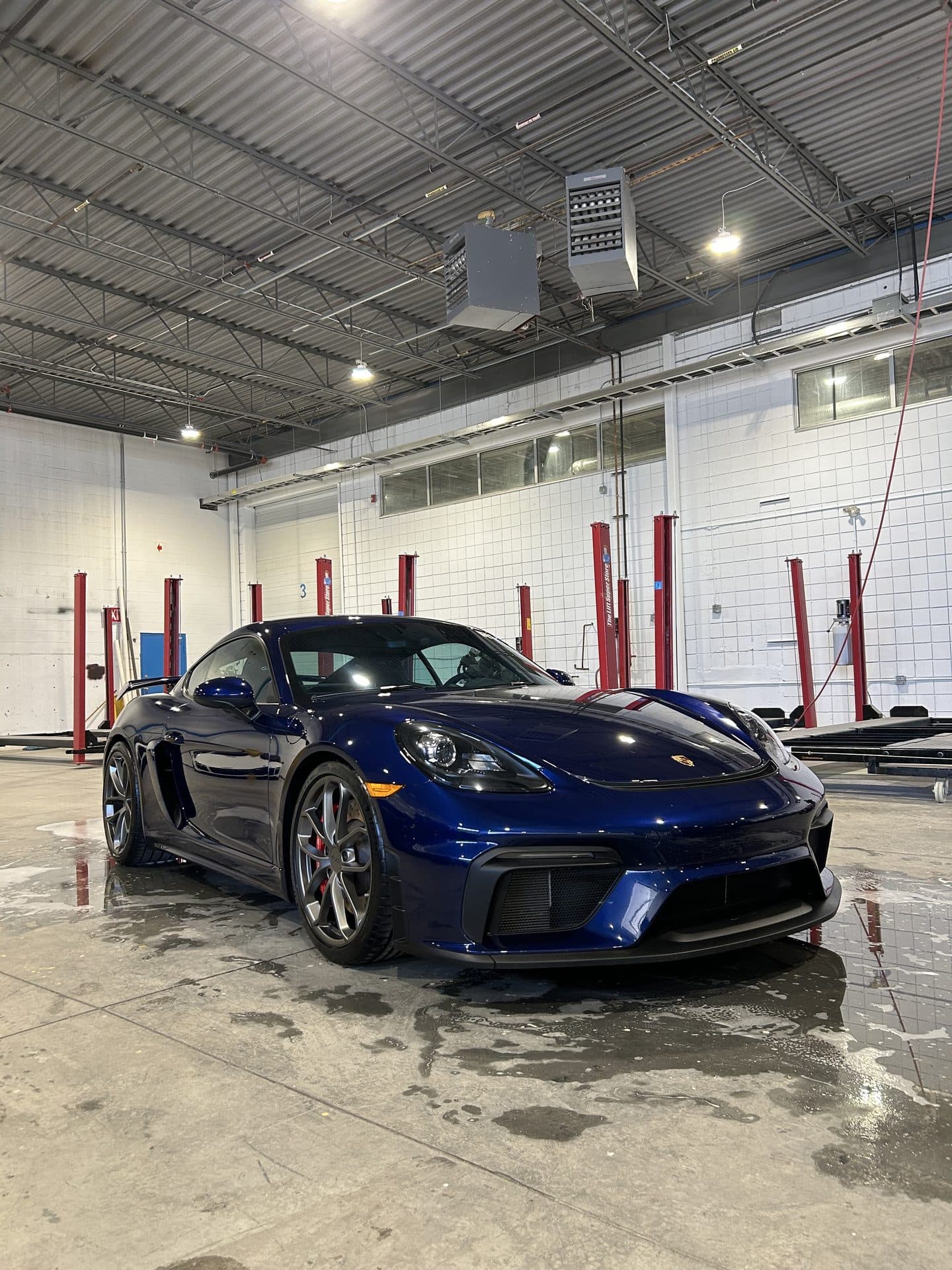 Ceramic coated Porsche 718 GT4 Calgary
